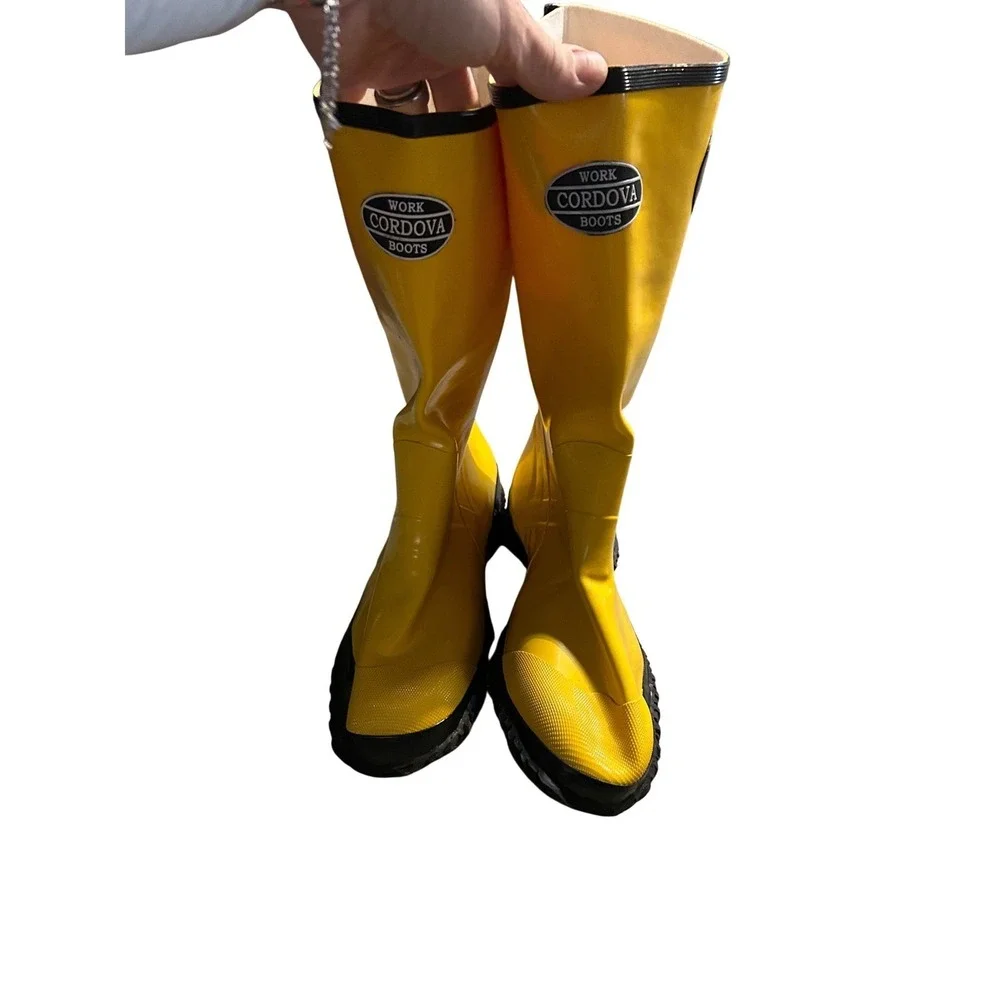 Cordova Yellow Rubber Work Boots – Men's Size 11 – Waterproof Industrial‎ Boots